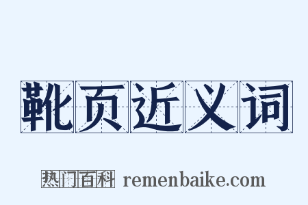 靴页近义词是什么意思的图片